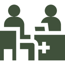 Comprehensive aftercare and follow-up support icon